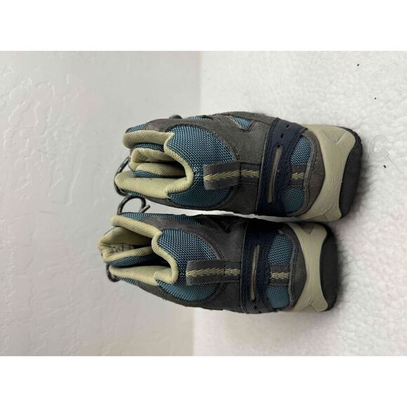 LL Bean Grey Blue Hiking Boots Lace Up High Top Mesh Leather US‎ 6.5 W - Picture 3 of 6